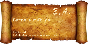 Barna Auróra névjegykártya